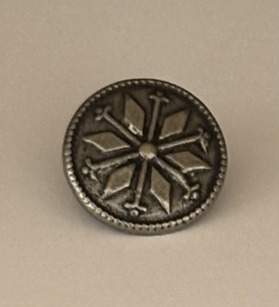 Metal-/Genserknap - snekrystal