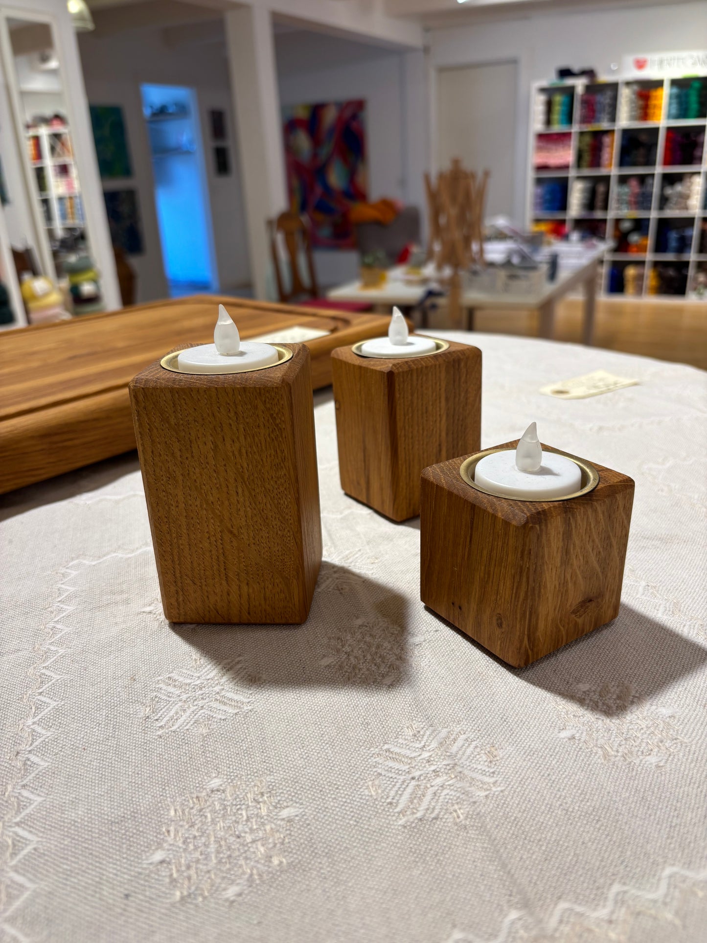 Fyrfadsstager, sæt m. 3 - JB WOODSTUFF