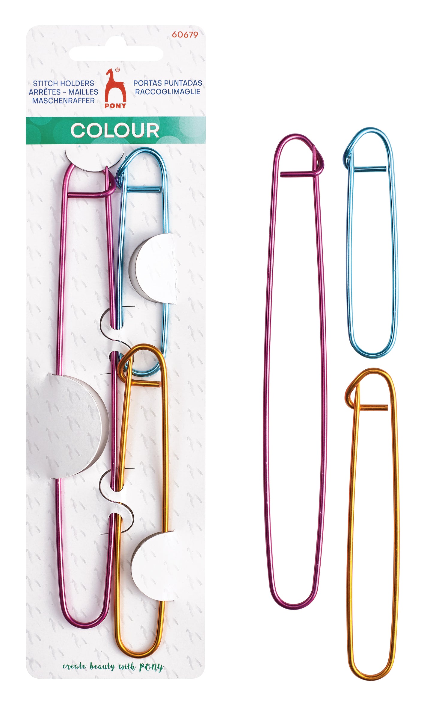 PONY MASKEHOLDER ASSORTERET ALUMINIUM
