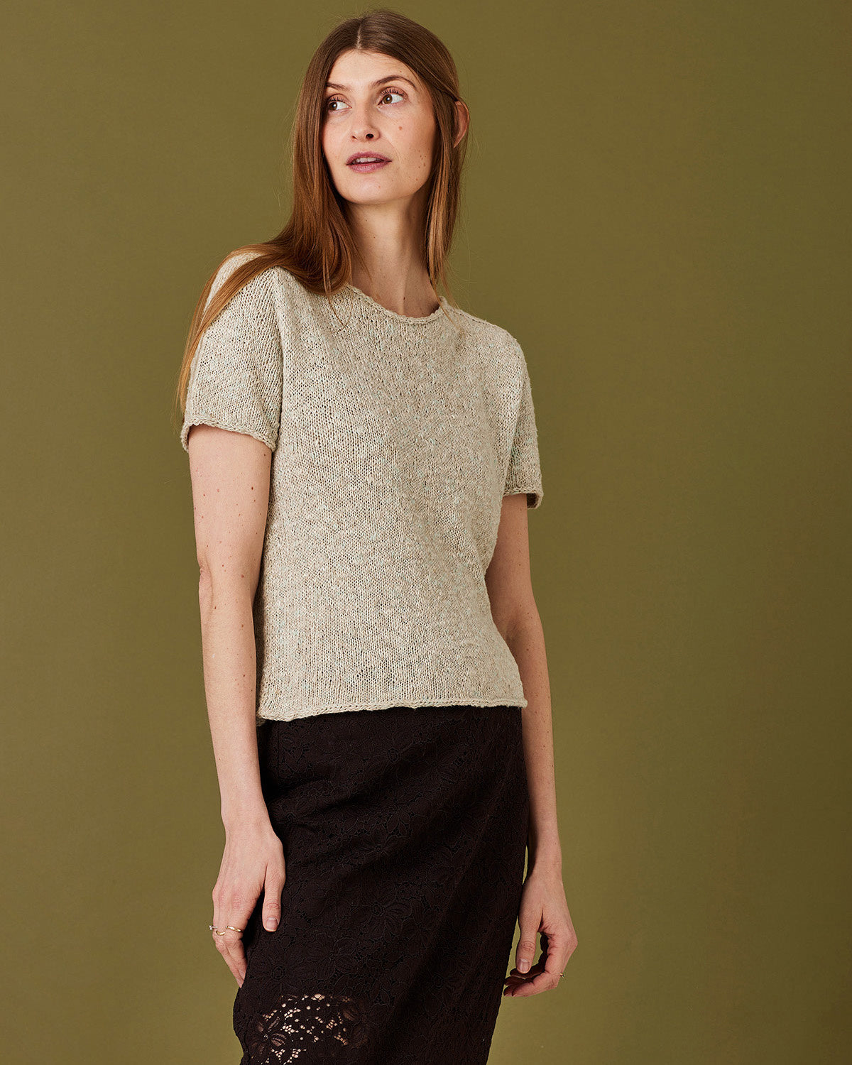 Iris - T-shirt med sadelskuldre