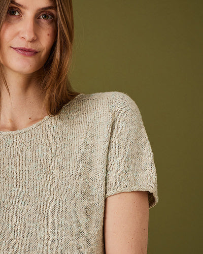 Iris - T-shirt med sadelskuldre