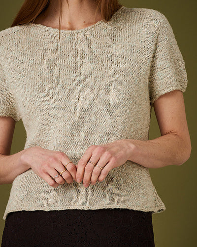 Iris - T-shirt med sadelskuldre