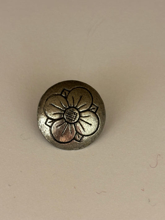 Metalknap m øje Blomst